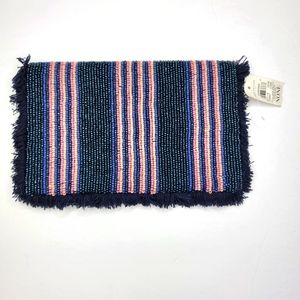 Ann Taylor Navy Beaded Clutch